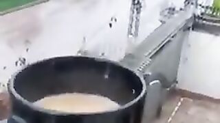 If it rains in Karachi and then drinking tea, the fun is different