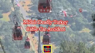 Dramatic rescue video of nearly 200 left stranded in midair after deadly Turkey cable car accident