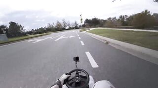 POV drifting a 30MPH DRIFT kart through my park