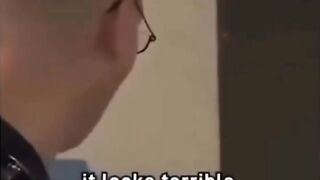 Suspect gets brutal roasting a cop's haircut