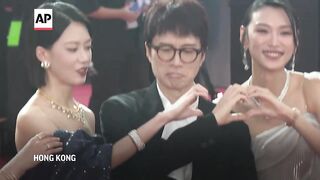 Stars arrive for the 41st Film Awards in Hong Kong.