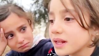 The little girl is sad because her father died