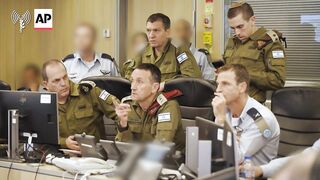 Israeli military leadership meets as Iran launches drones and missile attacks.
