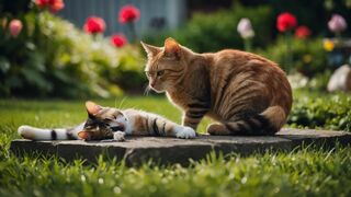 My cats playing in the house