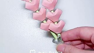 Mini Paper Heart Flower