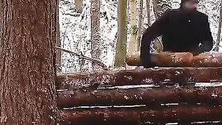Build a wooden house in the forest