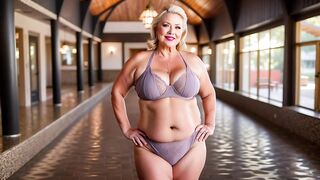 Natural old woman 60 beauty