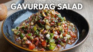 Gavurdagi Salad, Traditional Turkish Tomato and Walnut Salad