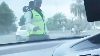 Enjoy with traffic police ????????