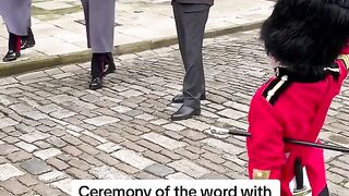 Thanks to the scots guards for  inspecting