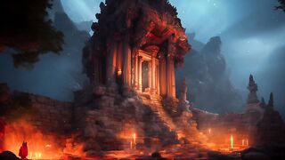 Artistic Temple AI Design