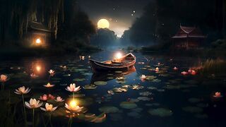A night under a dramatic full moon