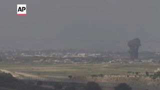 Explosions seen on Gaza Strip skyline as Israel's war with Hamas continues.