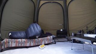 Solo camping in winter Heavy Snow - Enjoy snow scenery in a tent