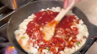 Hamburger Omelet Rice!
