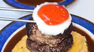 delicious hamburger omelet rice