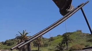 Amazing  Rail Jam Flying car new video