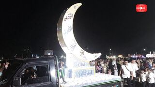 Lampion Pawai Takbiran di Kota Tanjung Lombok Utara