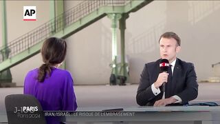 French President Emmanuel Macron urges Israel not to escalate after Iran attack.