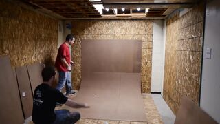 I built a curved wall in my basement to paint 3D murals. This is my newest piece