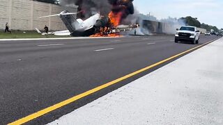 Plane crash, Two pilots where trap inside.
