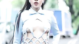 Dress code with good looked Urfi actar is bat shot