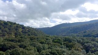 aerial view of the mountains