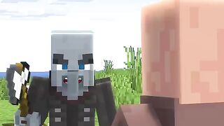 Villagers VS Pillagers????_#minecraft #shorts.