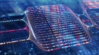 Big data technology and data science abstract background.