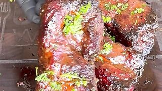 Smoked honey mustard style ribs