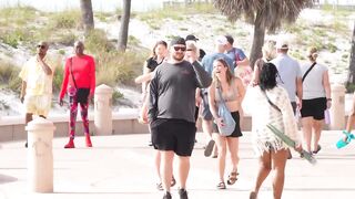Funny prank at the beach