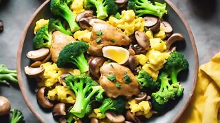 Ginger Chicken Stir-Fry with Broccoli and Eggs