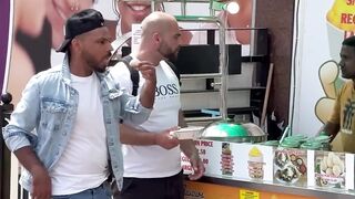 Sharing food with strangers prank