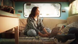 Stylish Young Woman Using Laptop Computer to Communicate with Friends and Family Online.