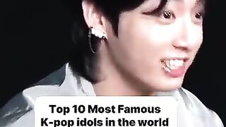 Top 10 Most Famous K-pop idols in the world  # which is your idol tell me #