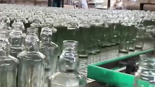 The process of Making Glass Bottles in Mega factory
