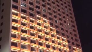 Playing Tetris on the Side of a Towering Building