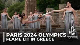 Paris 2024 torch lit in Olympics birthplace, relay under way