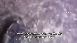 Yesterday I told the sky my sad story and this is how it replied