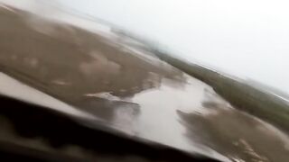 Scene Of River In M2 Motorway in Rain