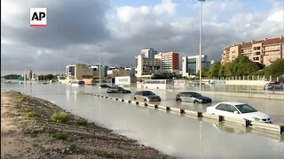 Storm dumps heaviest rain ever recorded in UAE, flooding Dubai's airport, roads.
