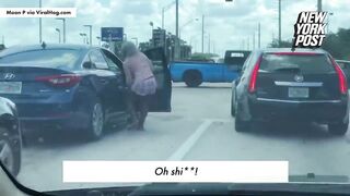 Road rage turns into brutal beatdown at a traffic light