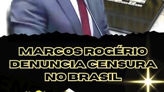 Marcos Rogério denuncia censura no Brasil #censura #elon #forastf #censuranao #senadores #bolsonaro