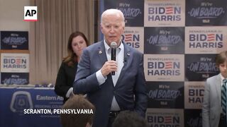 Biden talks to union members as he visits his Pennsylvania hometown.