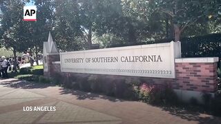 Students react after USC cancels speech by pro-Palestinian valedictorian.