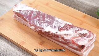 Ein chinesischer Metzger hat mir diesen Trick mit Schweinebauch beigebracht!