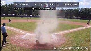 A Florida teen rescued a 7-year-old little leaguer from a dust devil that suddenly appeared