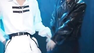 Two  Asian handsome guys dancing