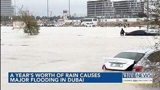 Storm dumps heaviest rain ever recorded in desert nation of UAE, flooding roads and Dubai's airport