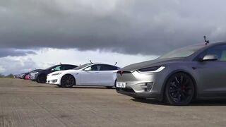EVERY fast Tesla: DRAG RACE